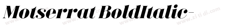 Motserrat BoldItalic字体转换